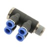 IQS 4-Way Distributor Multiple Distributor with Male Thread R 1/2