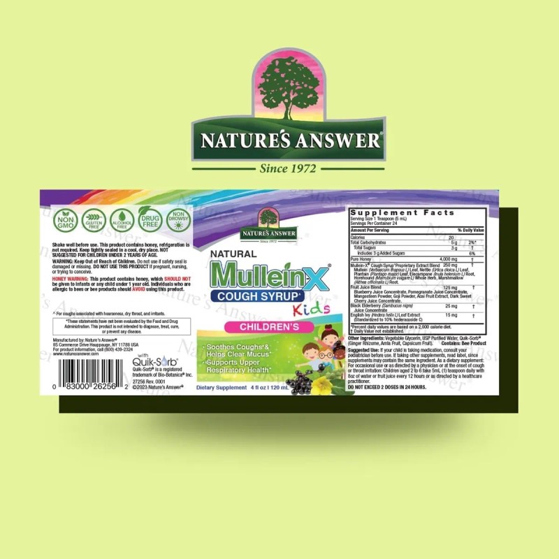 Nature's Answer Mullein X Kids Jarabe Para La Tos 120ml