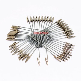 LONG TAO 50 Pcs Metal Wire Alligator Clamp Long-Tailed Alligator Metal Clip Clasp for DIY Card Photo Memo Clip Holder 6inch (150mm)