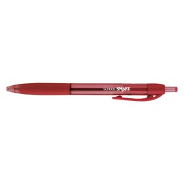 School Smart Retractable Hybrid Gel and Ink Pens, Red, Pack of 12
