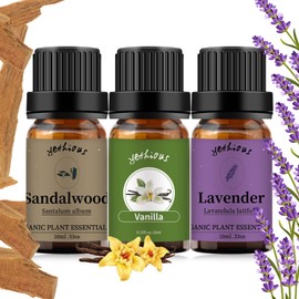 yethious Lavender Vanilla Sandalwood Essential Oil 100% Pure Organic Lavender Oil Essential Oil for Diffuser & Aromatherapy, Skin, Massage