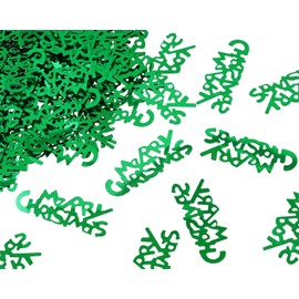 ONLYKXY New Year Table Confetti Glitter Table Decor Confetti Sprinkles Confetti Decoration for New Years Eve Party Confetti Foil Theme Thanks Giving Scatter Bless Confetti (Merry Christmas, Green)