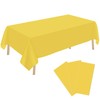 3 Pack Yellow Plastic Tablecloth Disposable Rectangular Table Cloth 54