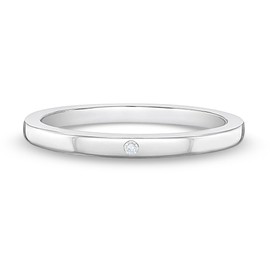 925 Sterling Silver Clear Simulated Diamond Ring Band For Young Girls & Pre-Teens Size 5 - Elegant and Simple Clear Cubic Zirconia Plain Ring Band for Girls