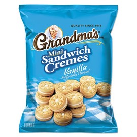 Mini Vanilla Crème Sandwich Cookies, 3.71 oz, 24/Carton