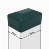 SKIR'CO Pack of 20 Fence Post Caps Rectangular Green Plastic