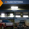 Nilight 8PCS Led Strobe Lights 12LED White Emergency Light 12V