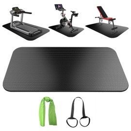 Exercise Equipment Mat,Treadmill Mat, Exercise Bike Trainer Mat, Fitness Home Gym Mat, Elliptical Mat,Spin Bike Mat,Small And Large Exercise Mat,Workout Pads For Floor,Workout Matt For home Gym Carpet