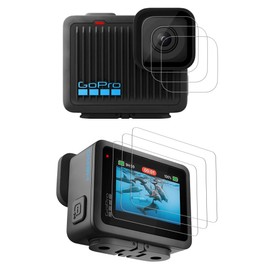 CYNOVA 6pcs Go Pro Hero 4K Screen Protector, Ultra Clear 9H Tempered Glass Screen Protector for Go Pro Hero 4K Accessories, Anti-Scrach, Anti-Bubble