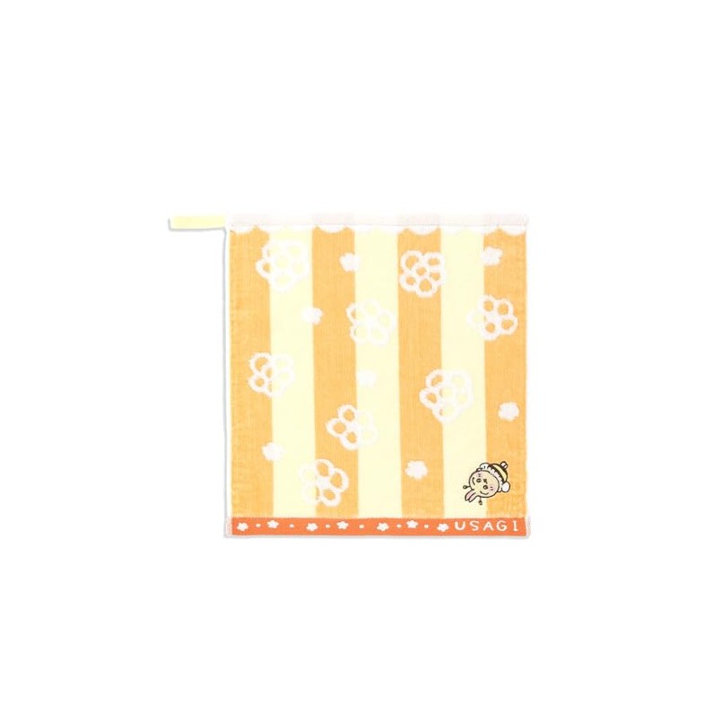 Chiikawa Bee Wash Towel, Yellow, Rabbit with Loop, Flower, Untwisted