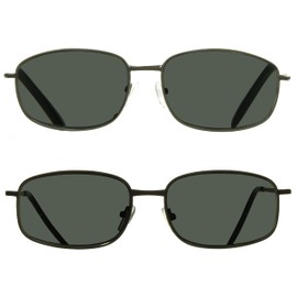 proSPORT 2 Pack Reader Sunglasses +2.50 Non Bifocal Smoke Lens Gunmetal and Black Frame For Men and Women