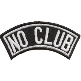 Patch Biker RankPatch Sew-On Patch – No Club Rank Badge Sew On / Iron On l No Motorcycle Club Cows Iron-On Patches for All Fabrics l Sticker Application l 90 x 40 mm