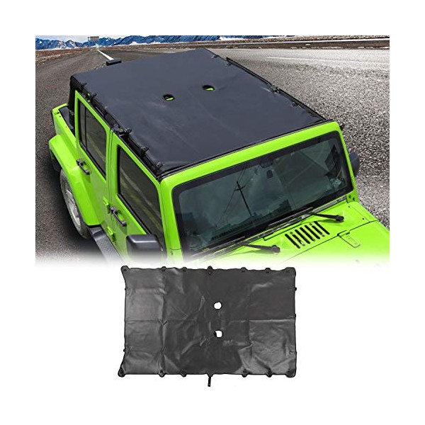 RT-TCZ Soft Leather Sunshade Top Full Length Cover for Jeep