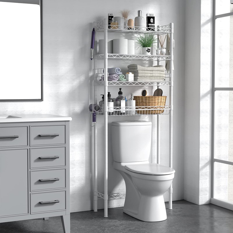Hodonas Over The Toilet Storage, Bathroom Organizer Shelves Space Saver