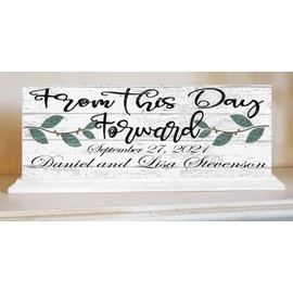 Broad Bay From This Day Forward Sign Wedding Gift Sign With Names and Wedding Date