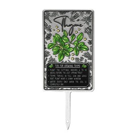 KADAX Signs for herbs, silver metal herb plugs, plant signs, plant plugs, peg labels, metal signs, plant labels, herb labels (thyme)