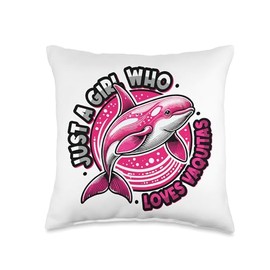 Just A Girl Who Loves Vaquitas Throw Pillow