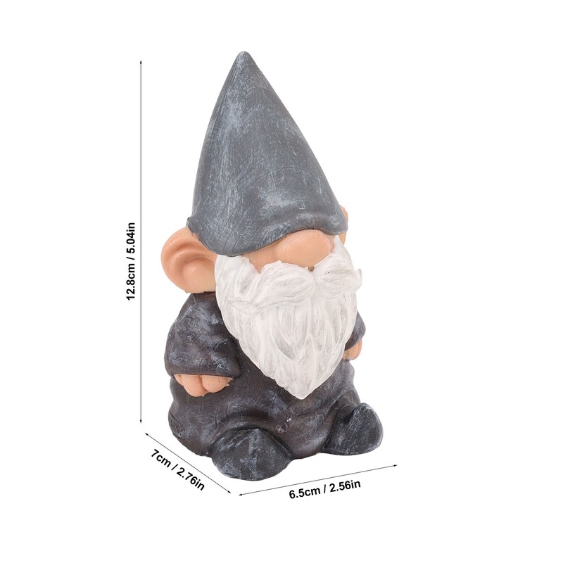 Garden Gnome Resin Structure Stable Bottom Retro Style Gnome Figurine