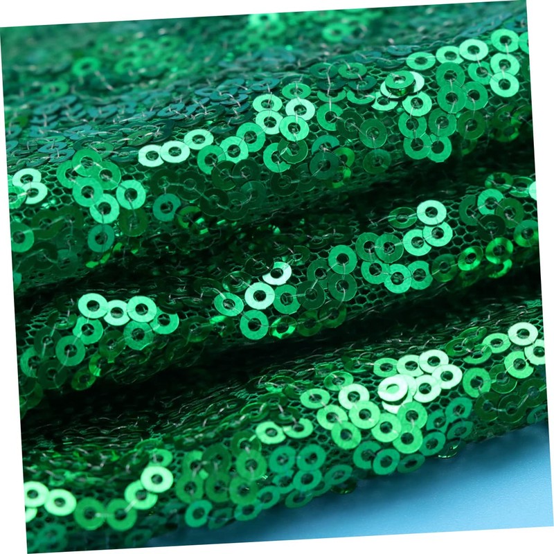 GRIRIW 30x180cm Green Sequin Table Cover Elegant Tablecloth for Home