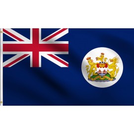 DMSE Hong Kong Old Flag 2X3Ft Foot 100% Polyester 100D Flag