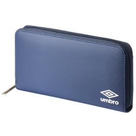 Umbro Tarpaulin Round Zip Long Wallet, Navy/White