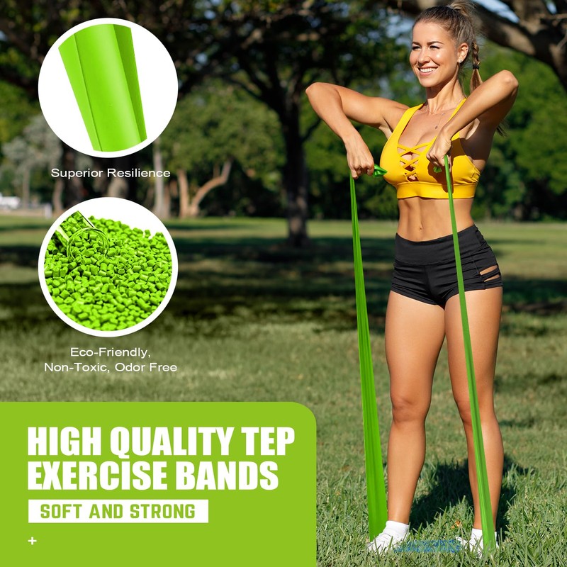 Resistance Bands, Elastic Exercise Bands for Physical Therapy Yoga Pilates