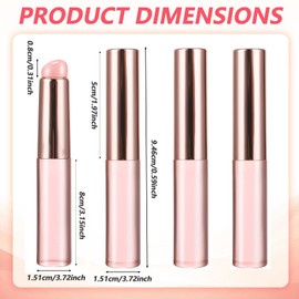 4pcs Silicone Lip Brush,Reusable Lip Brush for Lipstick,3.72 x 0.59inch Lips Scrub Brushes for Women,Convenient and Easy to Clean