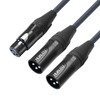 HUELAU 2Pack XLR Female to Dual XLR Male Y Splitter