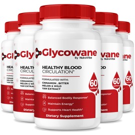 (5 Pack) Glycowane – Premium Support Formula with a Clean, Potent Blend to Help Maintain Balanced Levels, Vitality & Healthy Circulation | Gentle, Easy-to-Swallow Pills for Daily Use (300 Capsules)