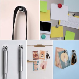 Strong Magnets, Neodymium Extra Strong Pack of 24 Mini Magnets for Refrigerator, 12 x 16 mm Magnetic Board, Cone Magnets, Pin Board, Small Magnets for Whiteboard, Office, Black