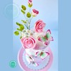 O'Creme Garden Roses Gumpaste Flower Set, Pink