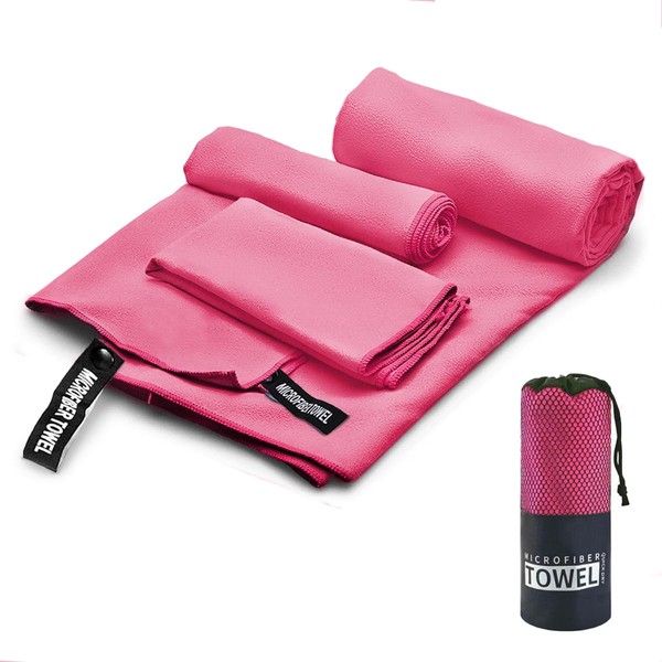 Toalla Deportiva, EASYTAO Toalla Microfibra 3PCS, Toalla Gym Suave y