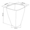 Diamond clear transparent orchid flowerpot Coubi planter made of plastic