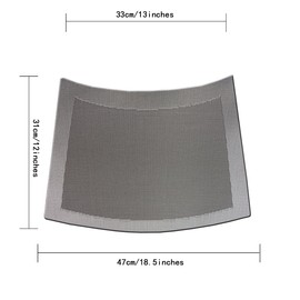 GoTCele Wedge Shape Placemats for Round Dinner Table Woven Vinyl Wipe Clean Non Slip Plastic Table Mats Set of 4（Grey）