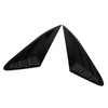 2PCS Rear Side Window Louver Gloss Black Sporty Look Scratch