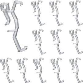 Valance Clips 20pcs 2.5inch Clear Plastic Hidden Retainer Holder Clip for Window Blind Valance,Horizontal Faux & Wood Blinds Parts