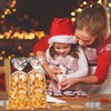 MELLIEX 100 Pcs Christmas Cookie Bags, Clear Cellophane Bags Candy