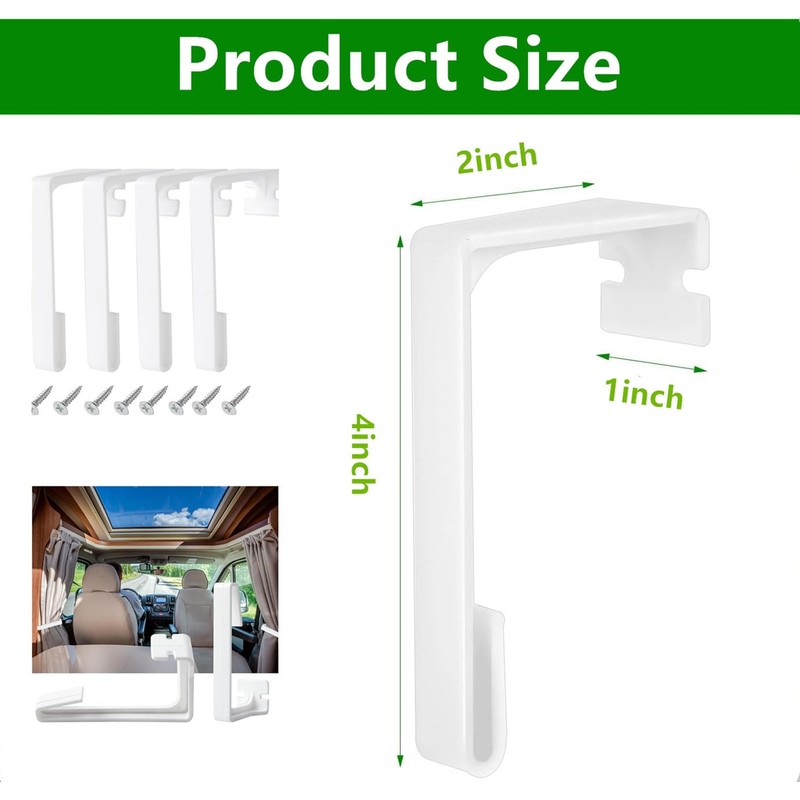 8 pcs RV Drapes Retainer, Plastic Caravan Curtain Retainer, Camping