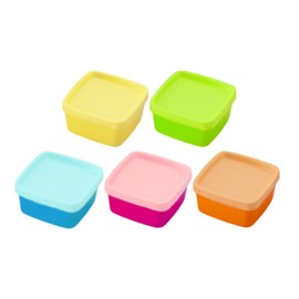 5 Pieces Mini Storage Boxes, Small Ingredients Boxes, Complementary Food Boxes, Food Dispensing Boxes, Storage Containers with Lids, Reusable Sealing Jars, Food Preservation Boxes (Multi-color)
