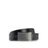 HUGO Mens Gexter-L Sz30 Smooth-leather belt with logo-engraved plaque buckle