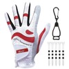 karamagic Golf Gloves, Men's, Left Hand, Fiber, PU Fit, Clip,