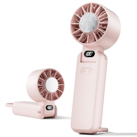 (Instant Cooling Sensation / Super Storm Realization) Handy Fan, Cooling Plate, Portable Fan, 6,000 mAh, Large Capacity, Handheld Fan, Portable Fan, Cooling Mode, 5 Levels of Air Flow Adjustment