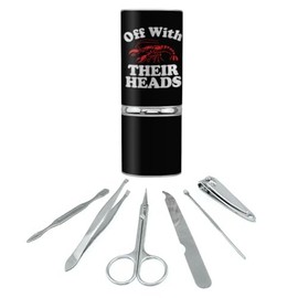 GRAPHICS & MORE Off With Their Heads Crawfish Stainless Steel Manicure Pedicure Grooming Beauty Care Travel Kit