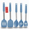 Silicone Spatula and Cooking Spoon,5 Pack Solid & Slotted Spoons