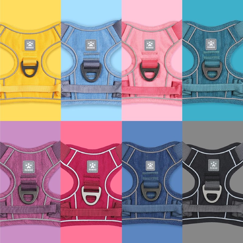 Pawaii No Pull Dog Harness with Pet ID Tag,Reflective Strips