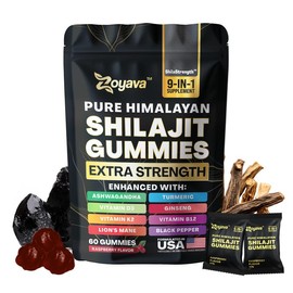 Zoyava Pure Himalayan Shilajit Gummies - Tamarind & Raspberry Flavored 9-in-1 Dietary Supplement for Fitness & Healthcare - MADE IN USA - 60 Edible Gummies:_Raspberry (Pack of 2)