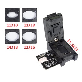 RT-BGA169-01 BGA169 / BGA153 EMMC Adapter V2.5 with 4Pcs BGA Bounding Box for RT809H Programmer