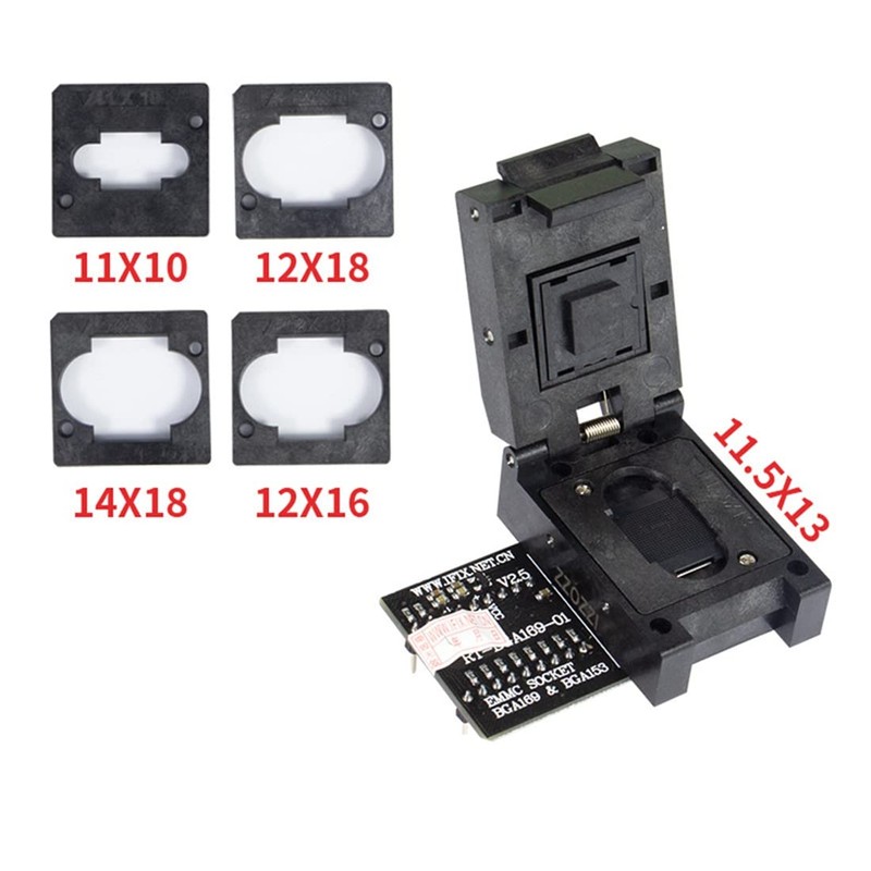 RT-BGA169-01 BGA169 / BGA153 EMMC Adapter V2.5 with 4Pcs BGA