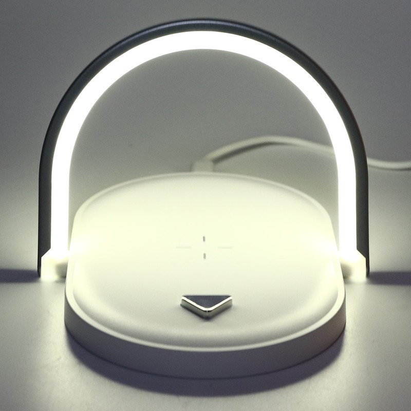 15W Wireless Charging Night Light White Mini Charging Lamp for