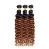 Ombre Deep Wave Brazilian Remy Hair Bundles 24 26 28